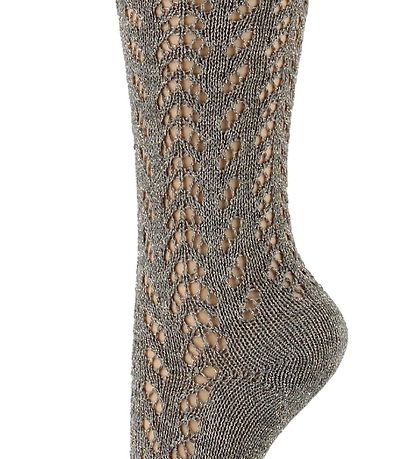 Condor Knee High Socks - Knitted - Grey w. Glitter