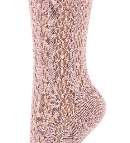 Condor Knee High Socks - Knitted - Rose w. Glitter