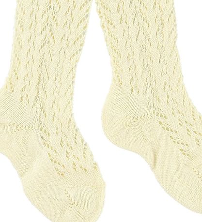 Collants Condor - Tricoté - Jaune Clair