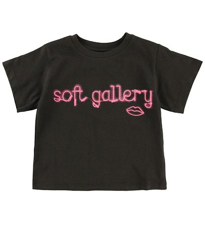 Soft Gallery Stuttermabolur - Dominique - Neon lips