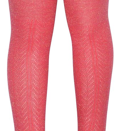 Melton Tights - Pink w. Glitter