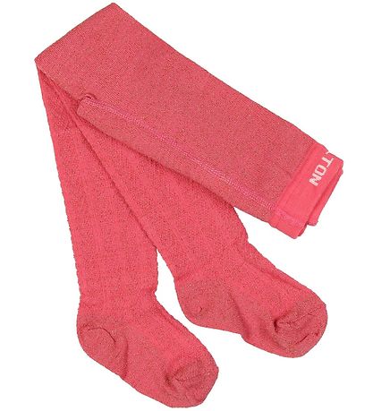 Melton Tights - Pink w. Glitter