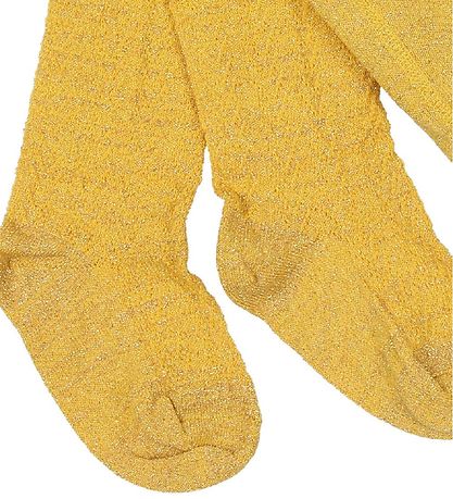 Melton Tights - Yellow w. Glitter