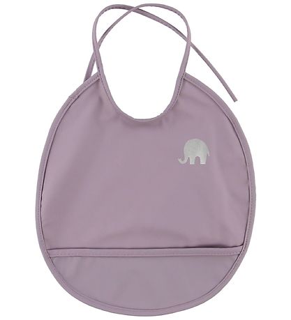 CeLaVi Bib w. Food Catcher - PU - Dusty Lavender