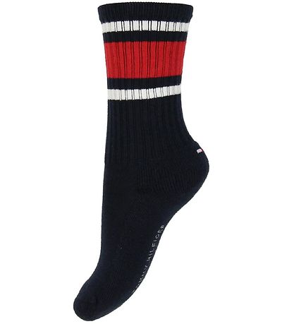 Tommy Hilfiger Strümpfe - 2er-Pack - Flagge - Navy/Grau