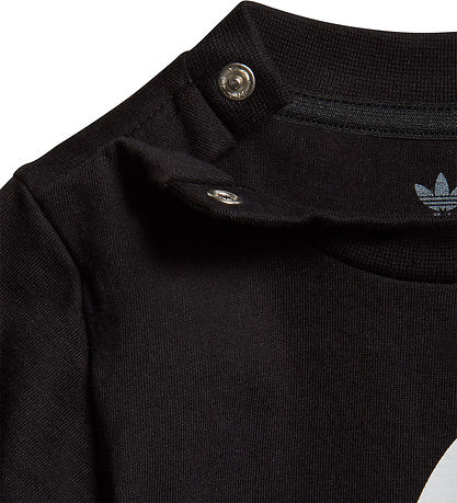 adidas Originals Stuttermabolur - Trefoil - Svart M. Lógó
