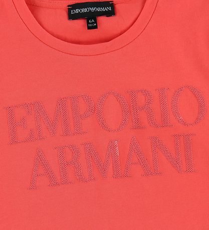 Emporio Armani T-shirt - Coral w. Sequins