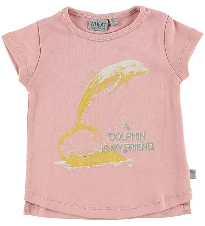 Wheat T-Shirt - Mellow Rose m. Delphin