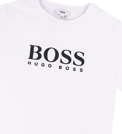 BOSS Stuttermabolur - Hvítur M. Lógó