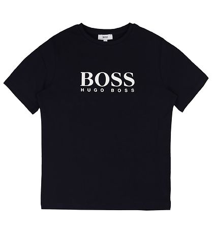 BOSS Stuttermabolur - Dökkblátt M. Lógó