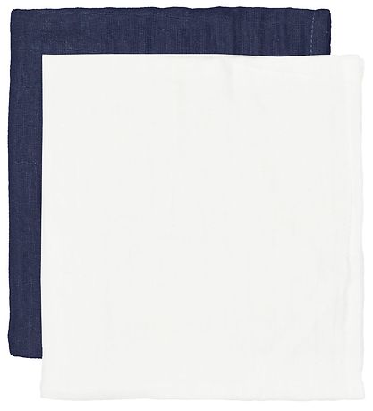 CAMA Copenhagen Spucktücher - 2er-Pack - 65x40 - Weiß/Navy