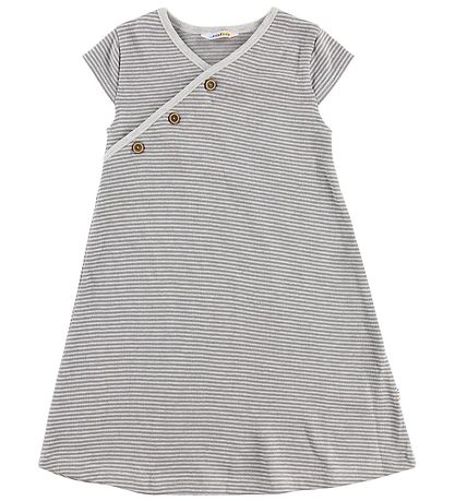 Joha Kleid - Grau m. Streifen