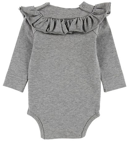 MarMar Bodysuit L/S - Bibbi - Jersey - Grey Melange