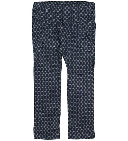 En Fant Trousers - Dusty Blue Pattern