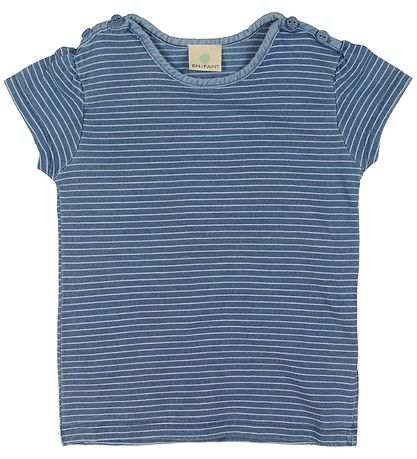 En Fant T-shirt - Blue Melange Striped