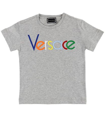 Young Versace T-Shirt - Graumeliert m. Farben