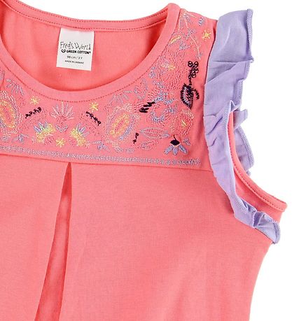 Freds World Top - Coral/Lavender