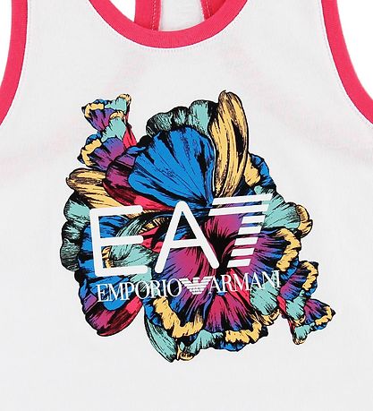 EA7 Top - Vit m. Blomma