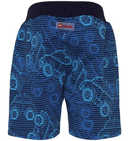 LEGO® Duplo Sweatshorts - LWPan - Navy/Blau Gestreift m. Autos