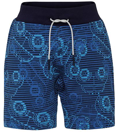 LEGO® Duplo Sweatshorts - LWPan - Navy/Blau Gestreift m. Autos