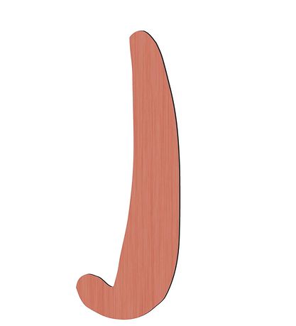 Sebra Träbokstäver - J - Watermelon Pink