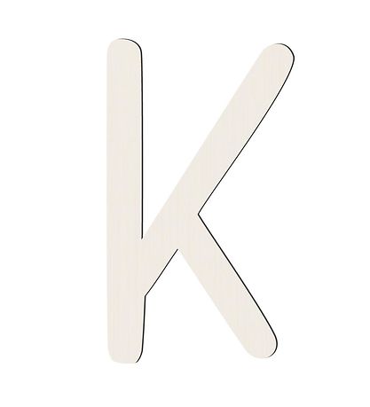 Sebra Träbokstäver - K - Birchbark Beige