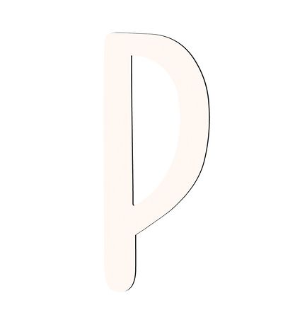 Sebra Puiset kirjaimet - P - Birchbark Beige