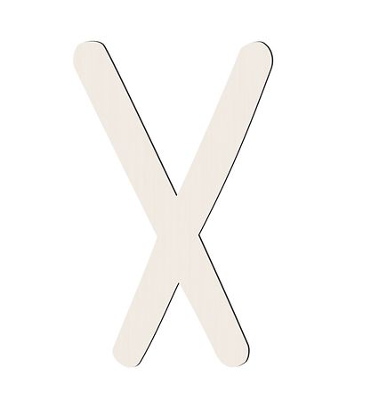 Sebra Träbokstäver - X - Birchbark Beige