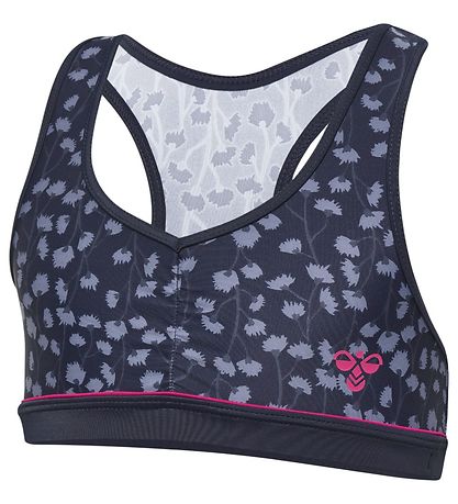 Hummel Top - HMLCatalina - UV50+ - Navy m. Blumen