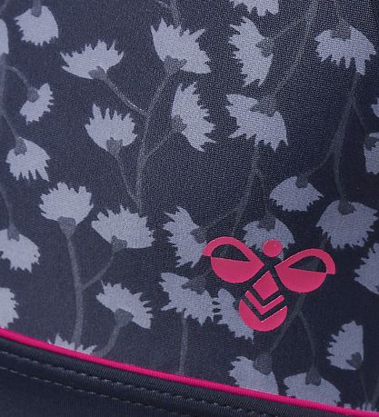 Hummel Top - HMLCatalina - UV50+ - Navy m. Blumen