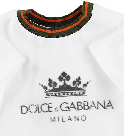 Dolce & Gabbana Samfella M. Stuttermabolur k/æ - Hvítur M. Lógó