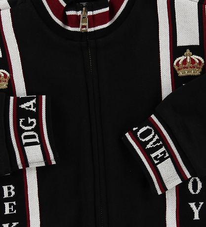 Dolce & Gabbana Zip Cardigan - Black w. Logo