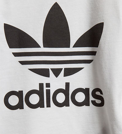 adidas Originals Stuttermabolur - Trefoil - Hvítur