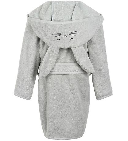 Pippi Bathrobe - Gray w. Rabbit