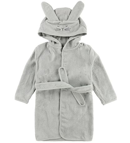 Pippi Baby Bathrobe - Gray w. Rabbit