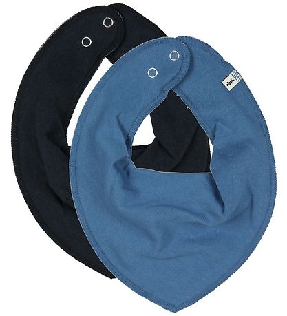 Pippi Baby Teething Bib - Pointy - 5-Pack - Grey Melange/Blue/Wh