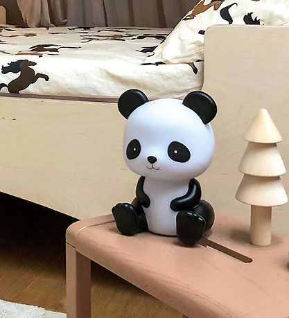 A Little Lovely Company Náttljós - Panda - 19 cm - Svart/Hvítt