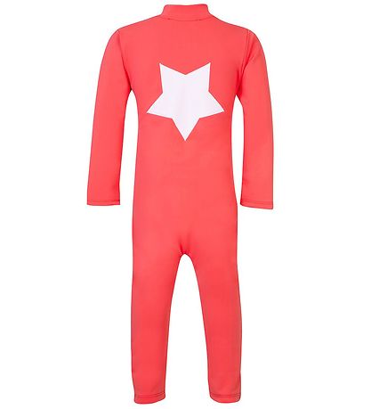 Petit Crabe Badoverall - Lou - UV50+ - Mörk Korall m. Stjärna