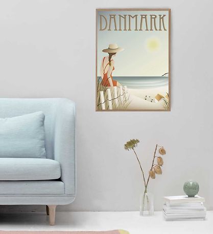 Vissevasse Veggspjald - 50x70 - Danmörk - Ströndinni