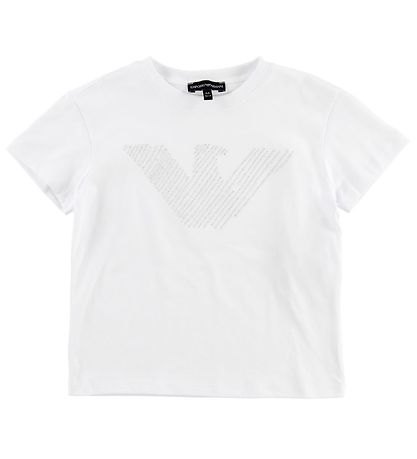 Emporio Armani Stuttermabolur - Hvítur M. Lógó