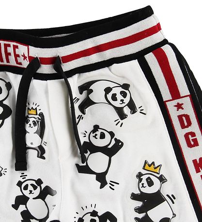 Dolce & Gabbana Shorts - Sweat - Schwarz/Weiß m. Pandas