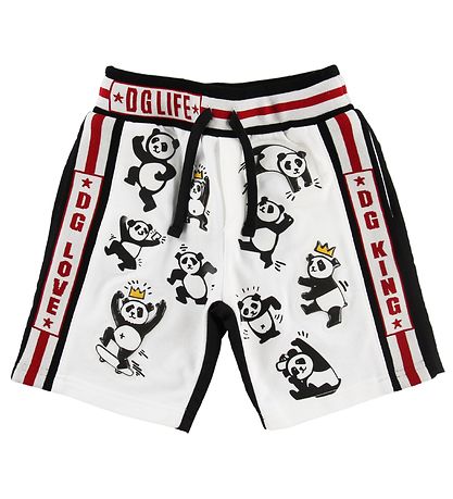 Dolce & Gabbana Shorts - Sweat - Schwarz/Weiß m. Pandas