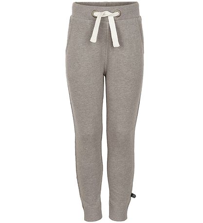 Minymo Jogginghosen - 2er-Pack - hellbrauner Braunmeliert/Lilame