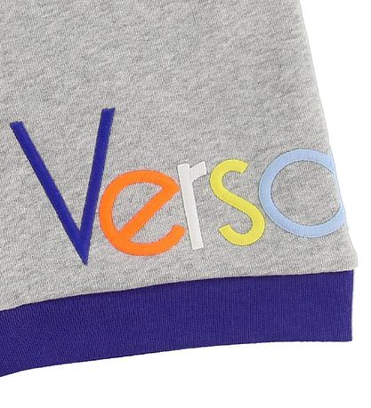 Young Versace Shorts - Sweat - Graumeliert m. Text