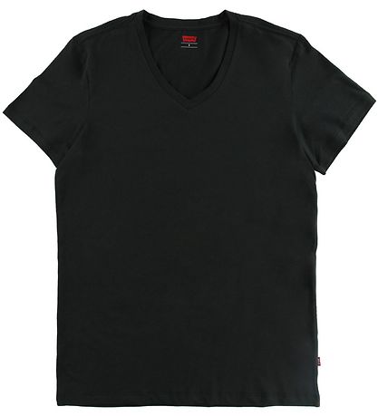 Levis T-Shirt - 2er-Pack - V-Neck - Schwarz