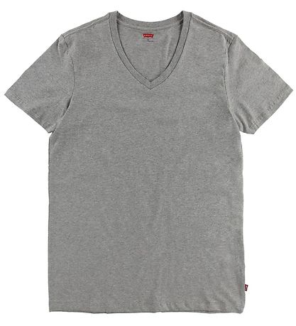 Levis T-Shirt - 2er-Pack - V-Neck - Graumeliert