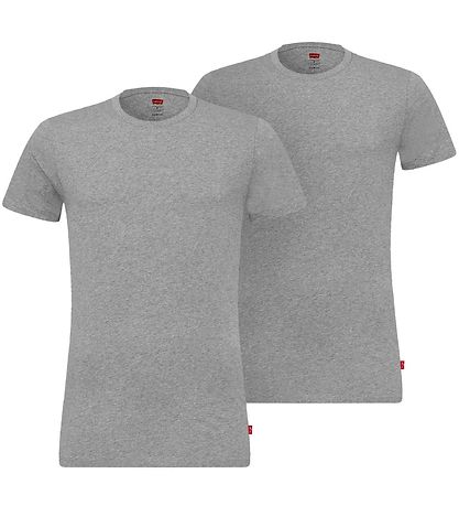 Levis T-shirt - 2-Pack - Crew Neck - Grey Melange