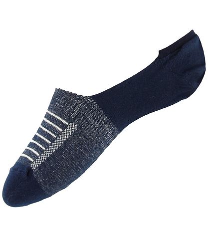 Levis Footie Socks - 2-Pack - Low Rise - Navy/Denim Striped