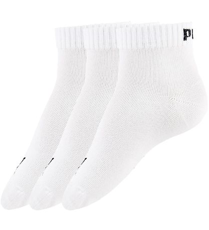 Puma Ankle Socks - 3-Pack - Quarter Plain - White