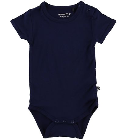 Minymo Bodysuit S/S - Bamboo - Navy